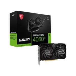 Image of MSI GEFORCE RTX 4060 TI VENTUS 2X BLACK 16G OC graphics card NVIDIA 8GB GDDR6