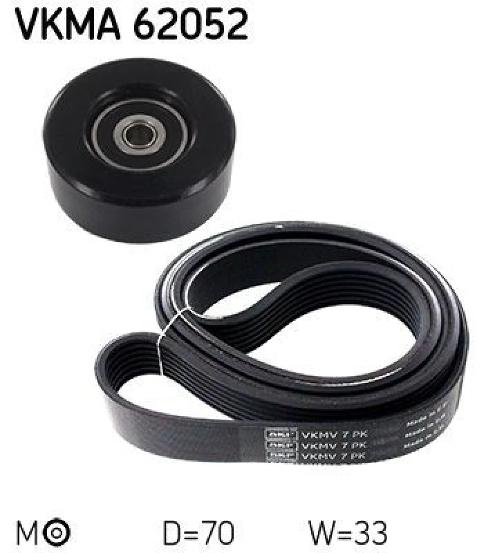 Image of SKF V-Ribbed Belt Set SKF VKMA 62052