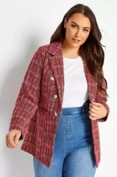 image of Long Sleeve Boucle Blazer