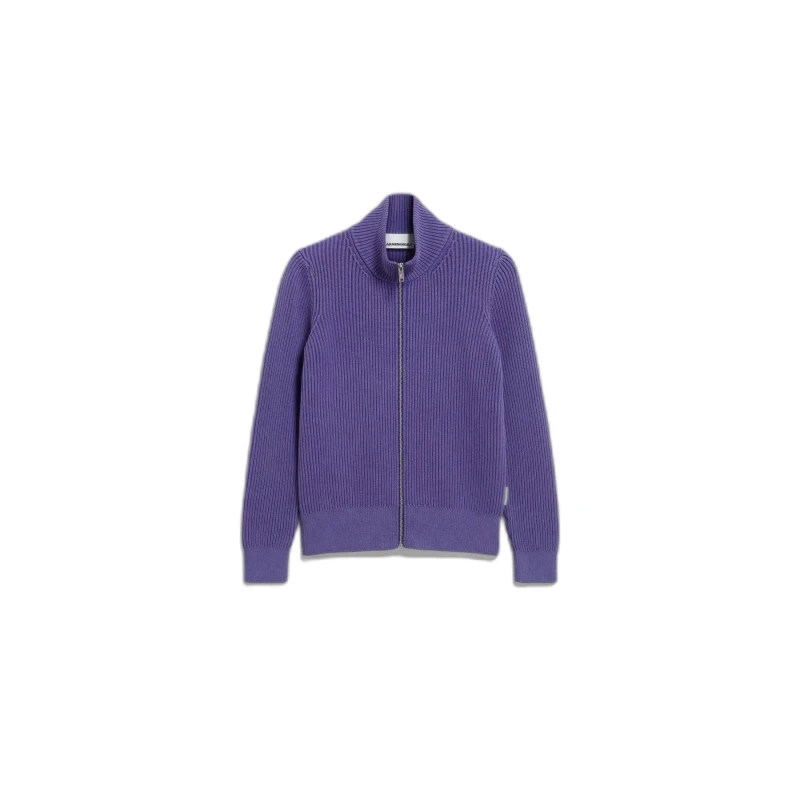 Image of ARMEDANGELS Womens zipped cardigan Armedangels Rebeccaa Gmt Dye Violet Female L