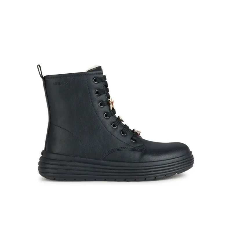 Image of Geox Synthetic leather ankle boots for girls Geox Phaolae Noir Female 33
