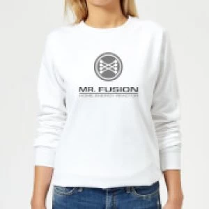 image of Back To The Future Mr Fusion Womens Sweatshirt - White