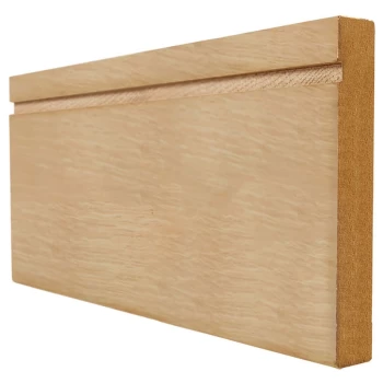Image of LPD Unfinished Oak Single Groove Skirting - 3000mm x 95mm (119 inch x 4 inch)