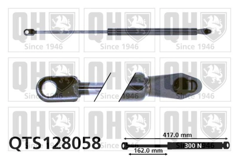 Image of QUINTON HAZELL Tailgate strut QUINTON HAZELL QTS128058