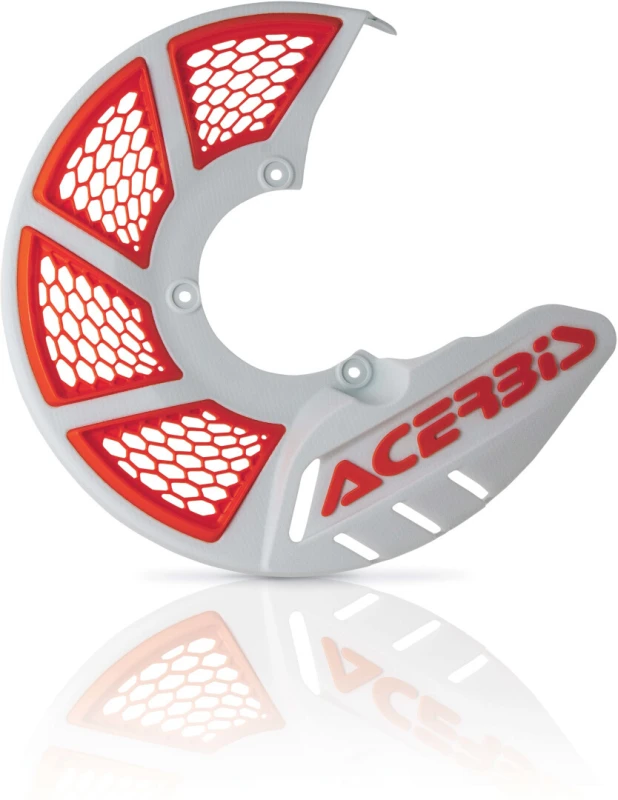 Image of 0021846.031 - Acerbis X-Brake 2.0 Front Vented Disc Cover - White/ Orange White 2 0021846.031