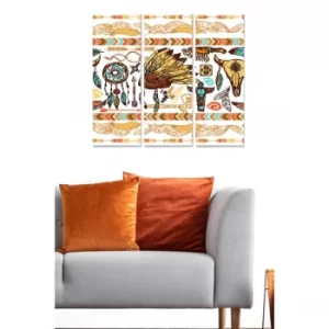 Image of MDF1203 Multicolor Decorative MDF Painting (3 Pieces)