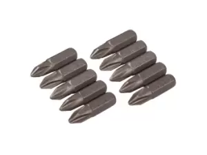 image of Silverline SB204 Phillips Cr-V Screwdriver Bits 10pk PH2