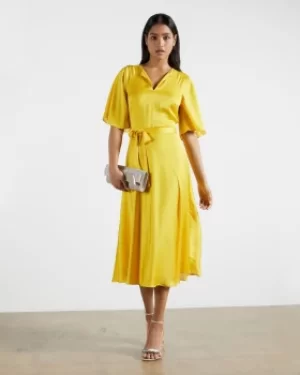 Image of Raglan Sleeve Tea Midi Dress