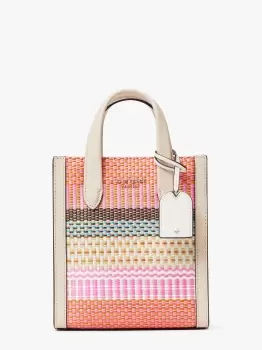 image of Kate Spade Manhattan Striped Mini Tote Bag, Multi, One Size