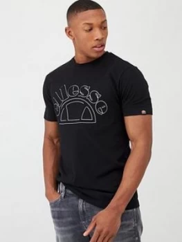 Image of Ellesse Opizzi Debossed T-Shirt - Black