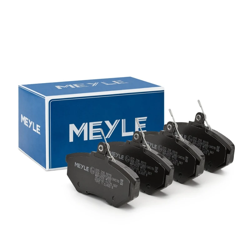 Image of MEYLE 025 206 6919 Brake pad set Front Axle, excl. wear warning contact, Original Quality, with anti-squeak plate Brake Pad Set,disc brake (402)