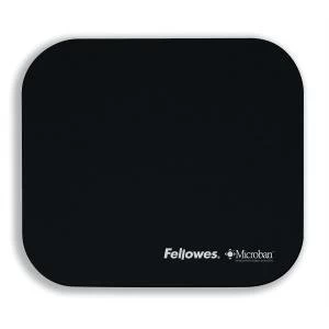 Image of Fellowes Microban Antibacterial Mouse Pad with Non Slip Base Black