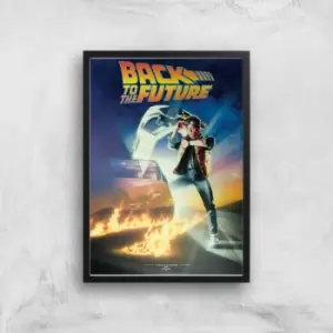 image of Back To The Future Part 1 Giclee Art Print - A3 - Black Frame