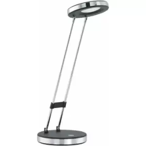 Image of Table Lamp Colour Black & Chrome Modern Rocker Switch Bulb LED 3W Included