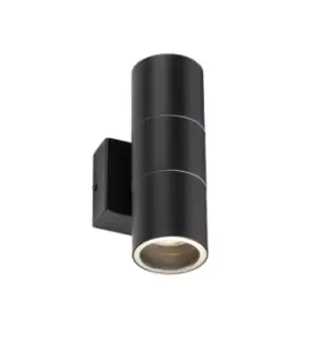 Image of KnightsBridge 230V IP54 GU10 Up and Down Wall Light - Black