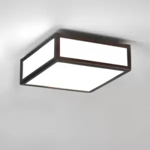 Image of Mashiko Bathroom Square Ceiling Light Bronze IP44, E27