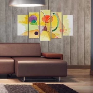 Image of 5ABSMDF-66 Multicolor Decorative MDF Painting (5 Pieces)