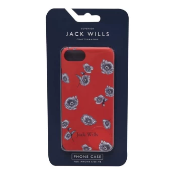 Image of Jack Wills Flint Floral iPhone 6/6S/7/8 Case - Red