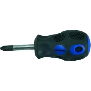 Image of Wickes Soft Grip Stubby Pozi Screwdriver - PZ2 x 38mm