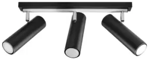 Image of Direzione 3 Light Spotlight Bar Black, GU10