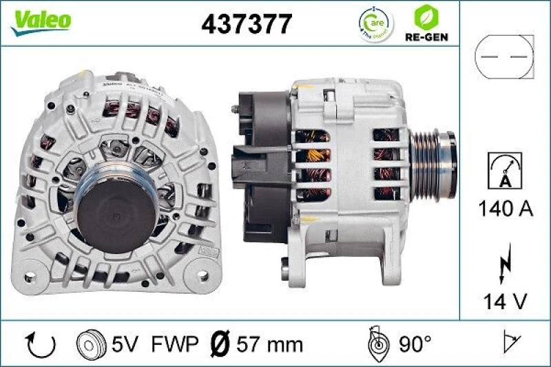 Image of Alternator VALEO 437377