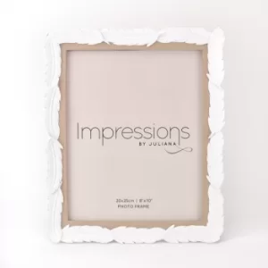 image of Impressions White Resin Feather Photo Frame 8" x 10"