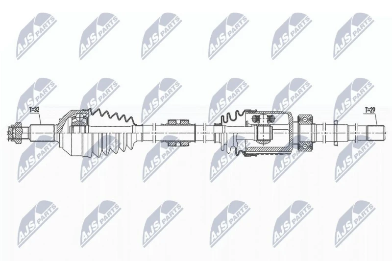 Image of NTY NPW-NS-122 Drive shaft Front Axle Right Drive Shaft (13)
