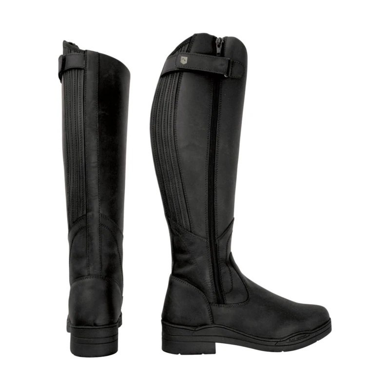 Image of HyLAND Londonderry Winter Country Leather Riding Boots in Black Size: 4 Black Unisex 4