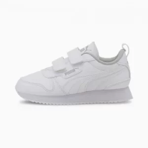 image of PUMA R78 Kids Trainers, White/Grey Violet, size 2.5, Shoes