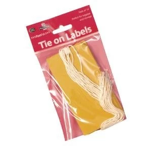 image of Flexocare 10 Yellow Luggage Tags Pack of 20 54332026