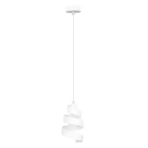 Image of Saga White Slim Pendant Ceiling Light 1x E27