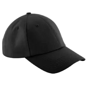 Image of Beechfield Unisex Authentic 6 Panel Baseball Cap (Pack of 2) (One Size) (Black)