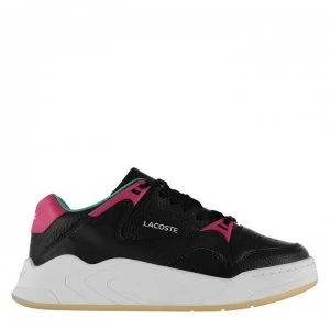 Image of Lacoste 90 Court Slam Trainers - Black/Pink