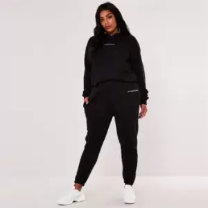 Missguided Plus Size Fleece Joggers - Black