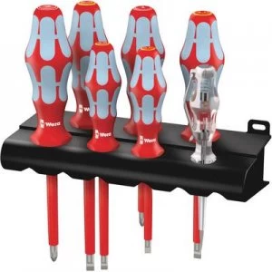 image of Wera 3160 i/7 Rack VDE Screwdriver set 7 Piece Slot, Phillips