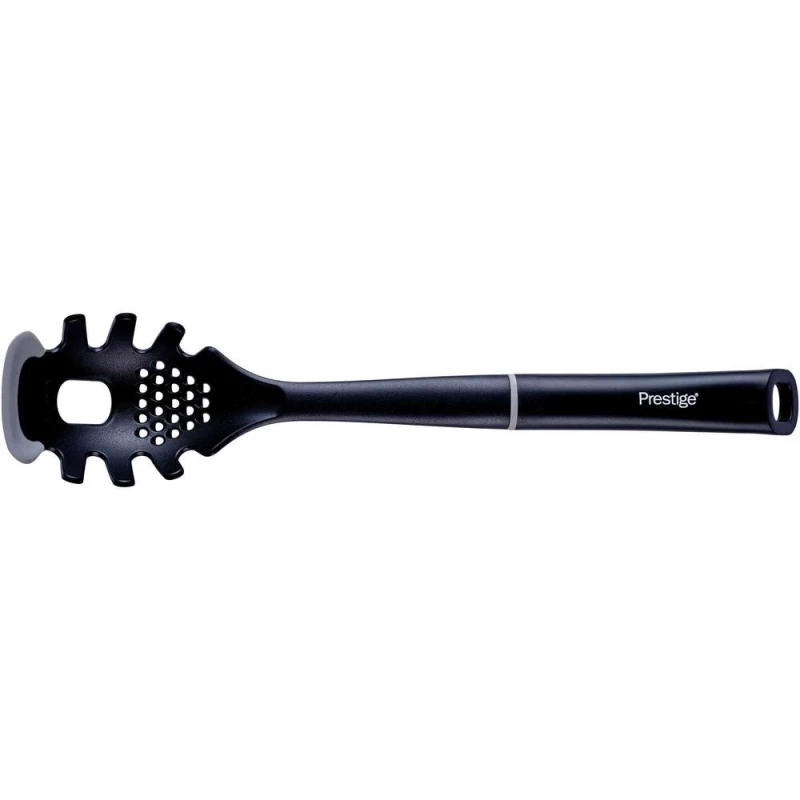 Image of Prestige Grey '2 in 1 Kitchen Tools' Nylon Pasta Server with Silicone Edge Black