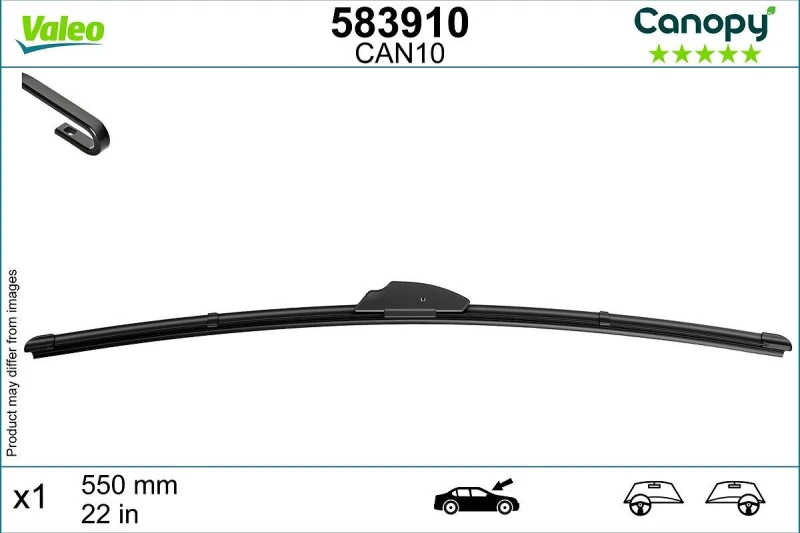 Image of Wiper blade VALEO 583910