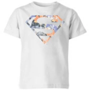 image of DC Originals Floral Superman Kids T-Shirt - White - 11-12 Years