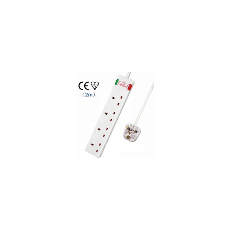 Image of EXTRASTAR 4 Gang Surge-Protected Extension Lead 2M, 13A 5060577572046