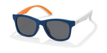 image of Polaroid Junior PLD8001/S Sunglasses Blue / Orange / White T20 Polariserade 45mm