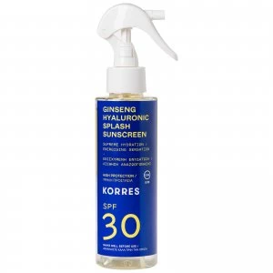 image of Korres Ginseng Hyaluronic SPF30 Splash Sunscreen 150ml