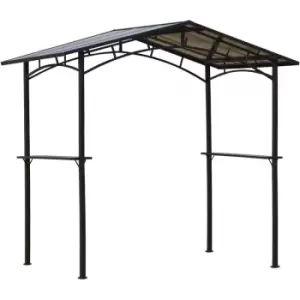 image of Outsunny 2.5 x 1.5m Aluminium & Steel Frame BBQ Gazebo Canopy w/ Side Shelves