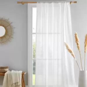Image of Drift Home Kayla Slot Top Voile Panel White