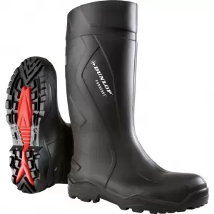 Image of Dunlop Protective Footwear Purofort+ Full Safety Black Knee High Boot Size 10
