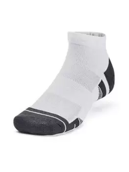 image of Under Armour Performance Tech 3pk Low Tab Socks - White, Size XL, Men