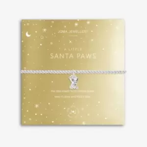 Image of A Little Santa Paws Silver 17.5cm Stretch Bracelet 5430