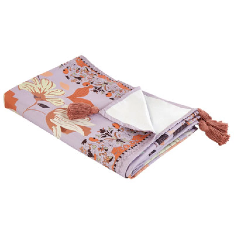 Image of Beliani Picnic Blanket Tufki 200 X 200 Cm Purple