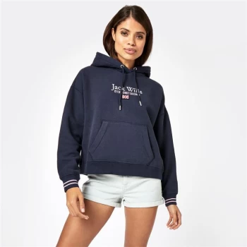 image of Jack Wills Stella Boxy Hoodie - Navy