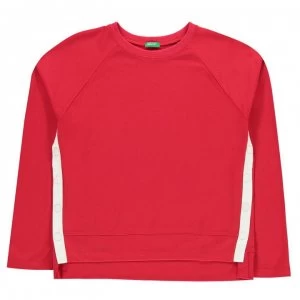 Benetton Button Sweatshirt - 27J Red