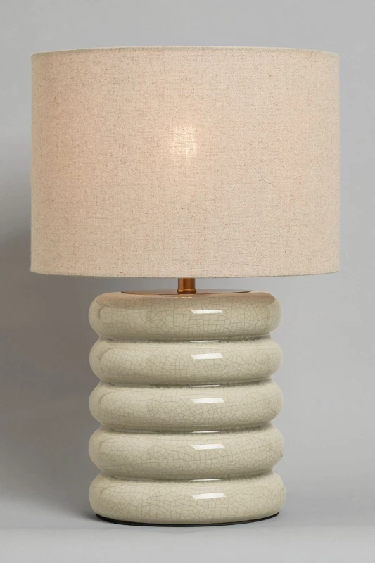 Image of BHS Lighting Florence Flump Table Lamp in Ivory Ivory Unisex
